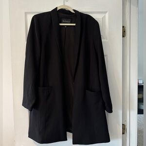 Eloquii Black Long Essential Blazer Size: 18